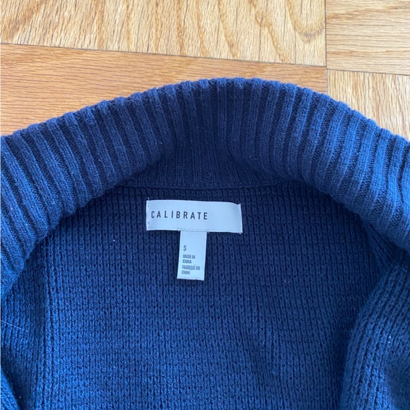 Blue Calibrate Wool Blend Zip-Up Sweater – Size Small - Picture 2 of 8